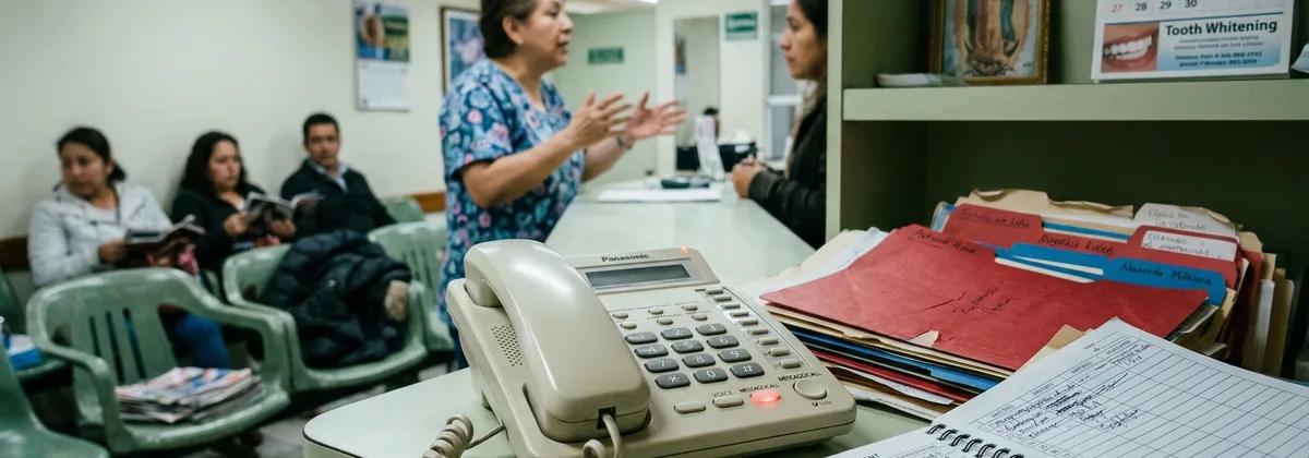 Panel de sistema telef&oacute;nico empresarial con interfaz de voz