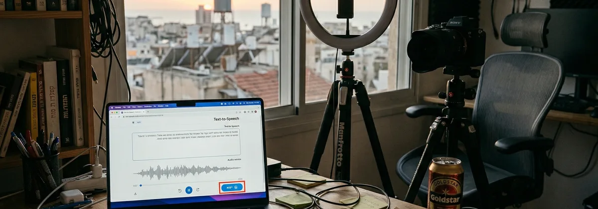 יוצר תוכן עורך סרטון עם קריינות AI