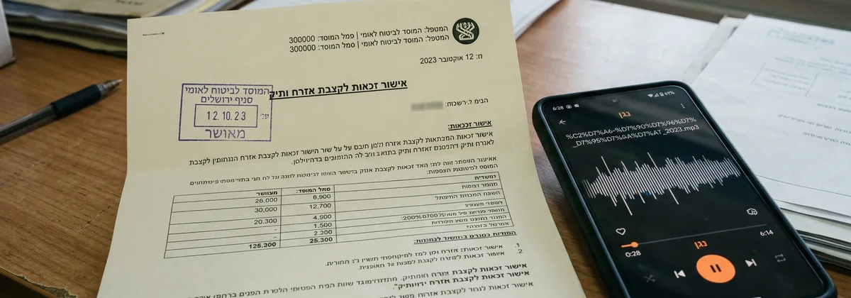 מסמך ציבורי מונגש עם נגן שמע דיגיטלי