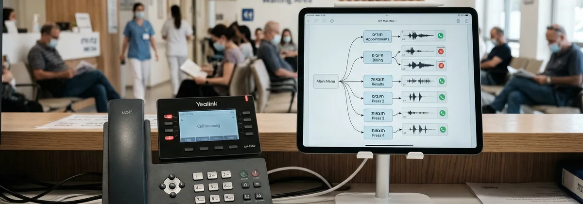 טלפון עסקי עם מערכת IVR דו-לשונית