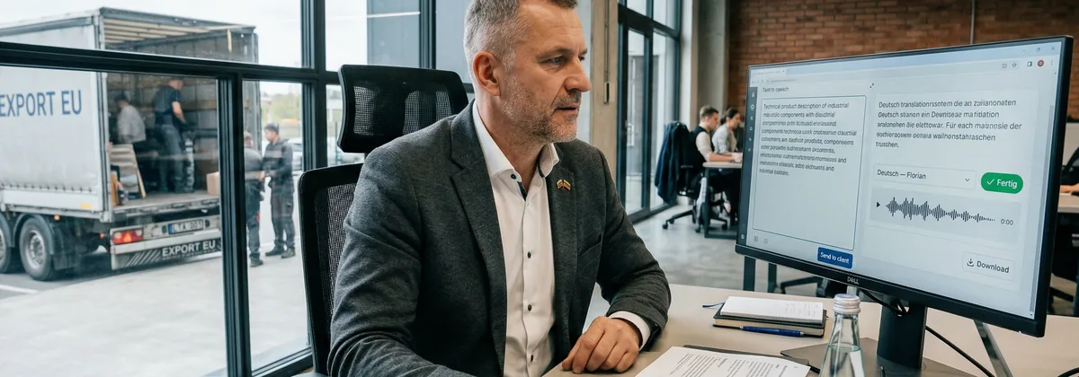 Kauno įmonė siunčia audio prezentaciją klientams Vokietijoje — balso vertėjas