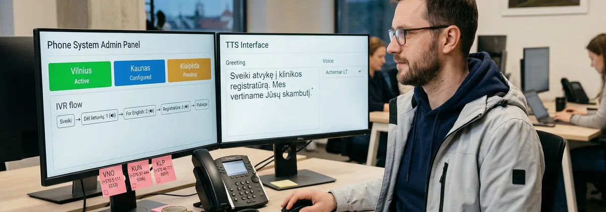 Klinikos priimamasis su IVR telefono sistema