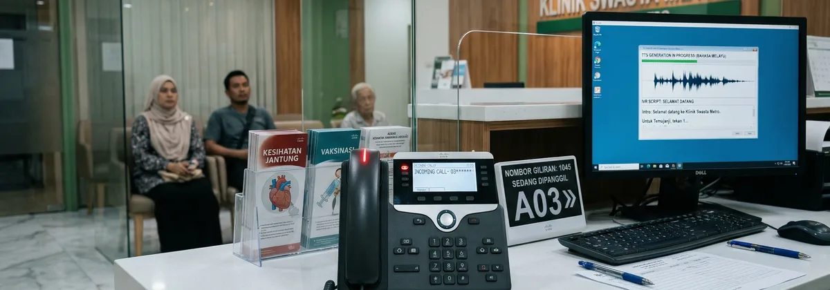 Pusat panggilan BPO dengan menu IVR empat bahasa