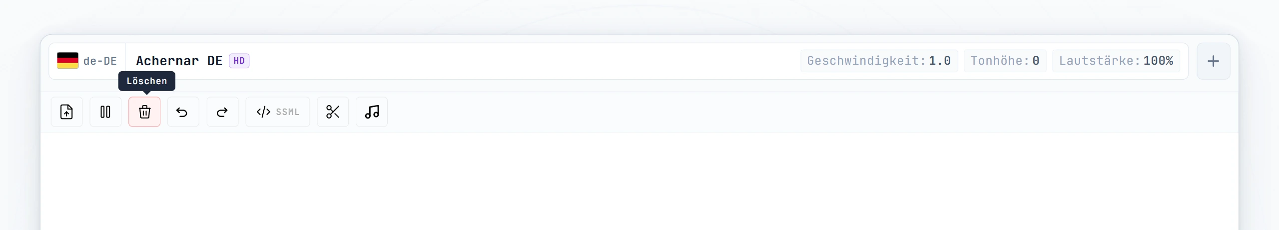 Leerer Editor mit blinkendem Cursor