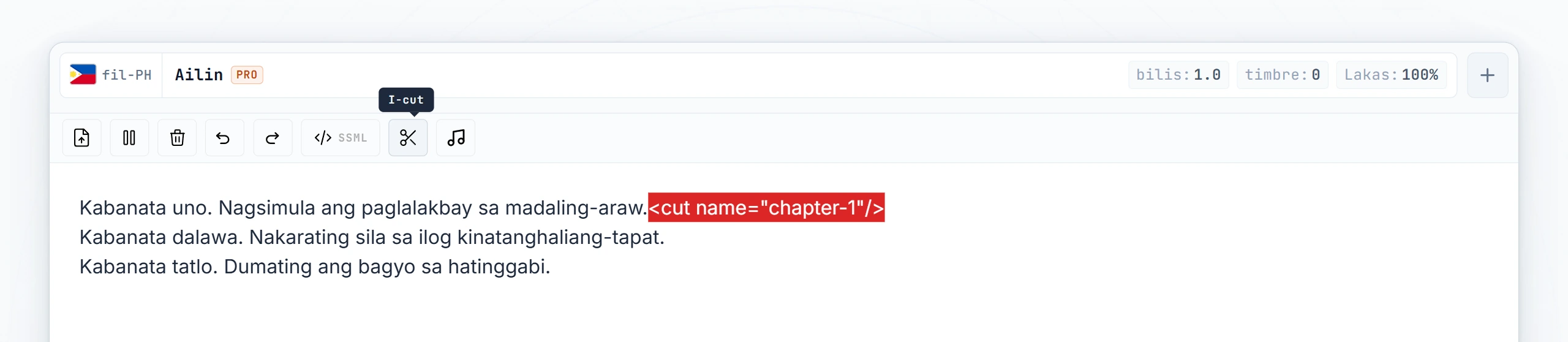 Tatlong segments na ginawa pagkatapos ng unang Convert