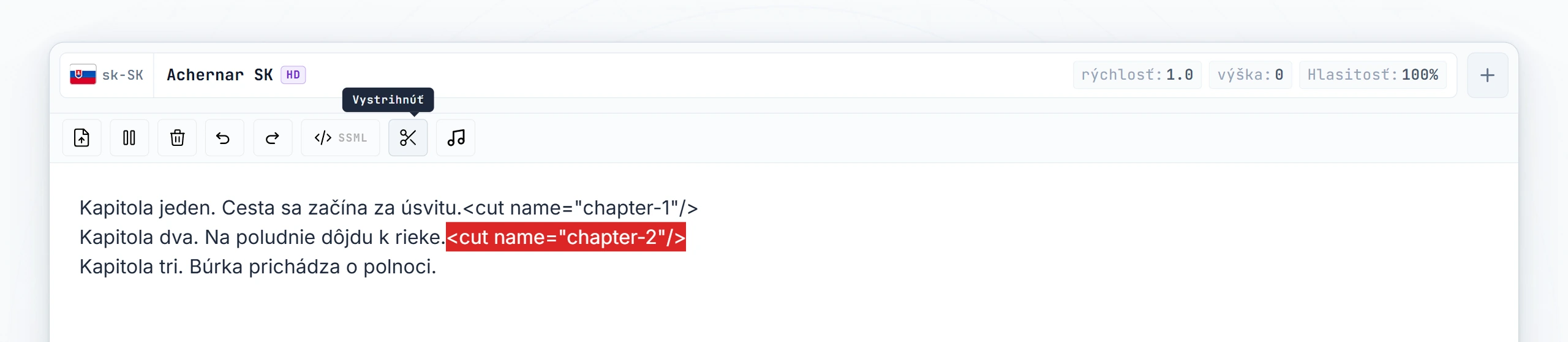 Obe značky cut s napísanými atribútmi name