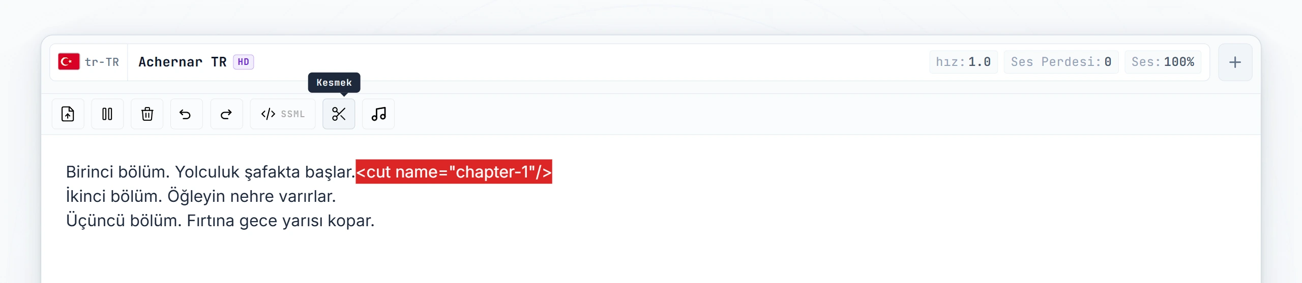 İlk Dönüştür sonrasında üretilen üç parça