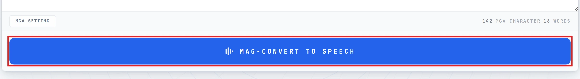 Convert to Speech button na naka-highlight sa editor