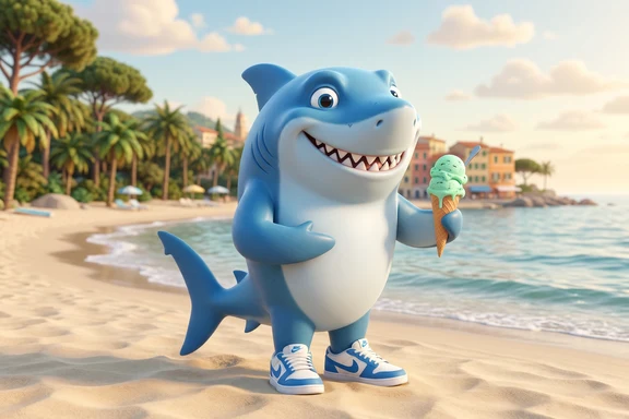 Tralalero Tralala — blue shark in Nike sneakers