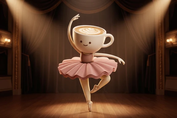 Ballerina Cappuccina — ballerina with cappuccino cup head