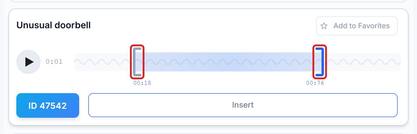 Crop handles trimming the waveform