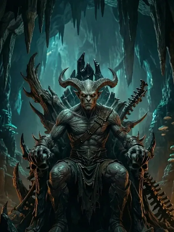 Minor demon on bone throne, less intimidating