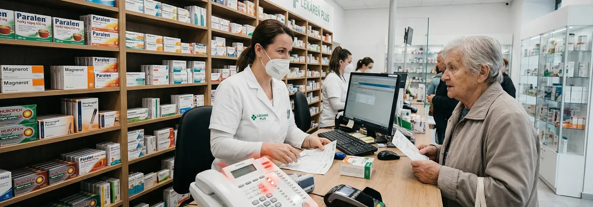 Recepcia lekárne s telefónom a profesionálnym IVR systémom