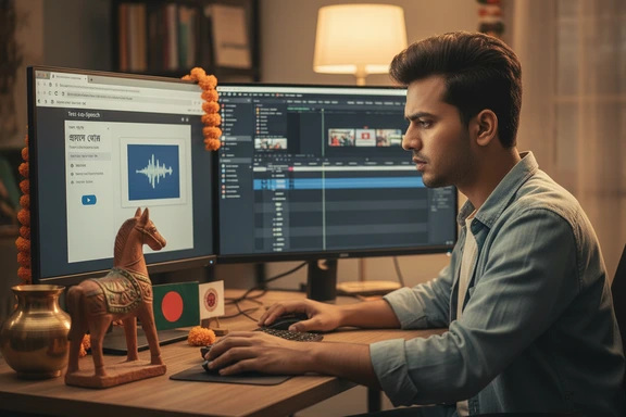 Bengali call centre workstation with customer service dashboard