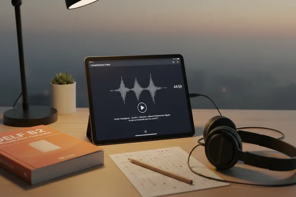 DELF試験対策のタブレットと音声問題