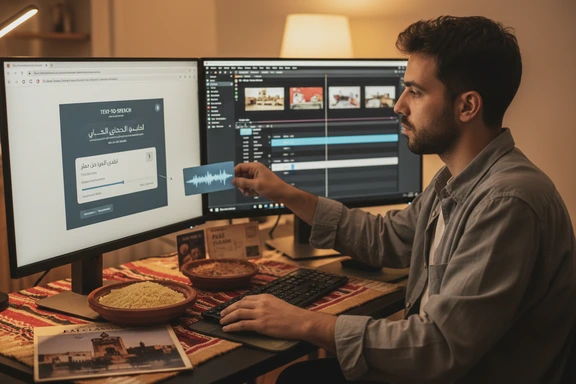 Création de contenu franco-algérien — créateur YouTube avec décor d'Alger