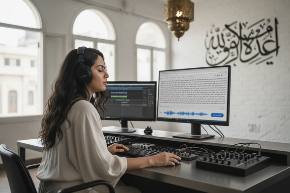 التسويق والبث القاهري — استوديو إذاعي مصري بإطلالة على النيل