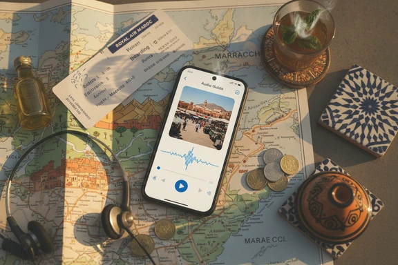رحلة مراكش والصحراء — دليل سمعي مع المدينة القديمة والرياض وجبال الأطلس