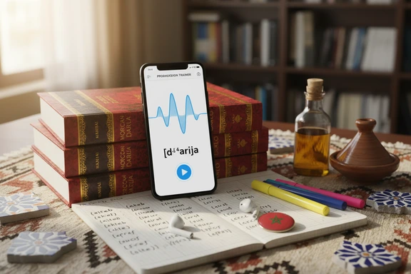 تعلّم الدارجة المغربية — بطاقات مع كلمات أمازيغية وكود فرنسي