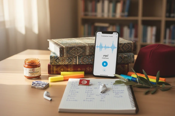 Apprentissage de la derja — fiches du dialecte tunisien avec emprunts français, italiens et berbères