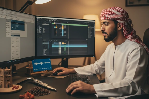 قصيدة يمنية — خط عربي لبيت شعر بحروف ذهبية على رقّ