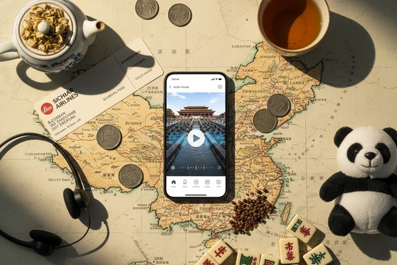 成都大熊猫基地、峨眉山、九寨沟旅游导览场景