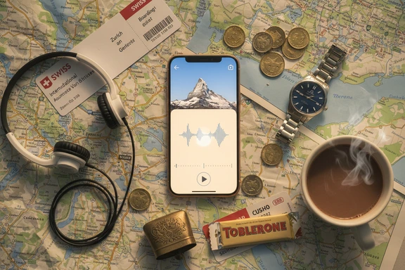 Audio-Guide-Aufnahme für den Alpentourismus mit Matterhorn und Vierwaldstättersee