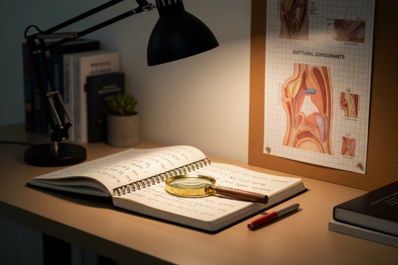 IPA sembollü İbranice fonetik transkripsiyon defteri