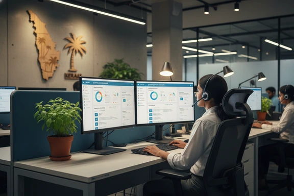 Kerala bank IVR and customer service call centre screen