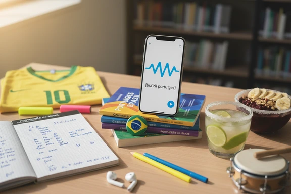 Caderno com tabela de palatalização tia/dia e flashcards de ditongos nasais