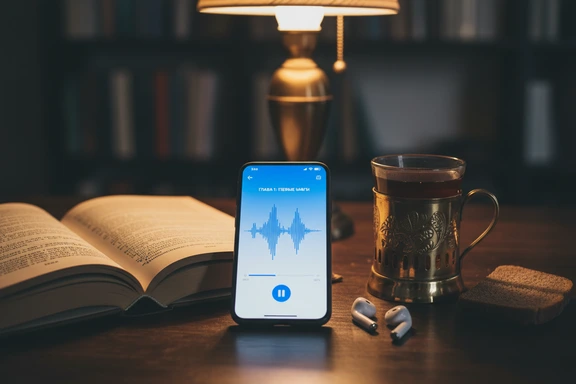 Yapay zekayla Rusça sesli kitap
