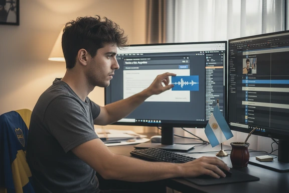 Vlog argentino de viaje con mate y skyline porteño en pantalla