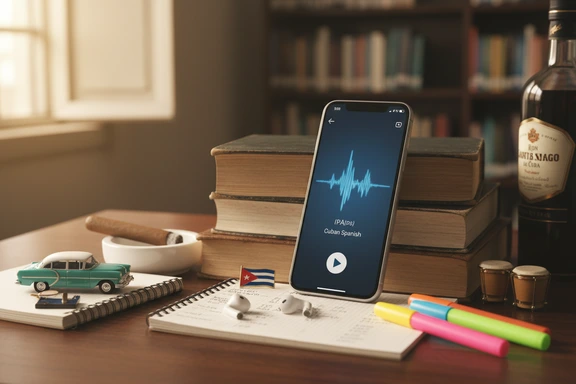 Cuaderno de estudiante con notas de pronunciación habanera sobre aspiración de /s/ y cambio /r/ a /l/