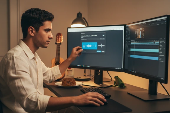 Estudio musical de San Juan con micrófono, paisaje urbano de la isla y referencias al reggaetón