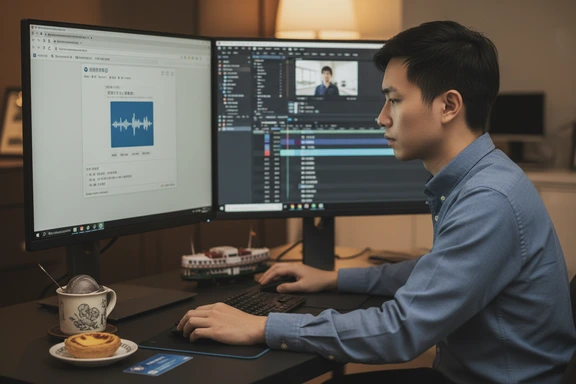 HK SMEs and diaspora business — Central business district skyline with dim sum restaurant and double-decker tram