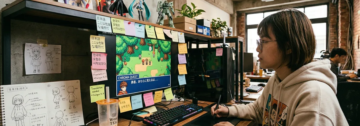 独立游戏工作室使用AI批量生成多语言NPC对话