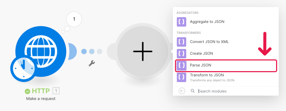 Select Parse JSON 