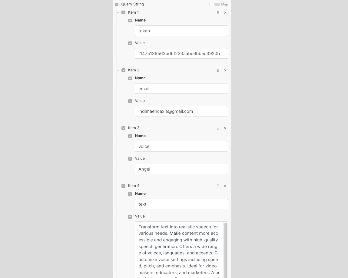 Input the required parameters