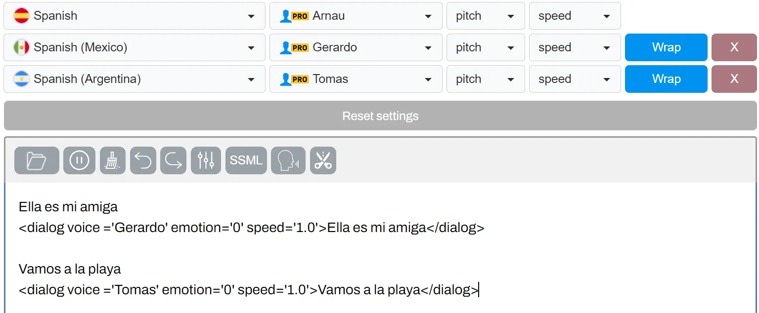 spanish accent example