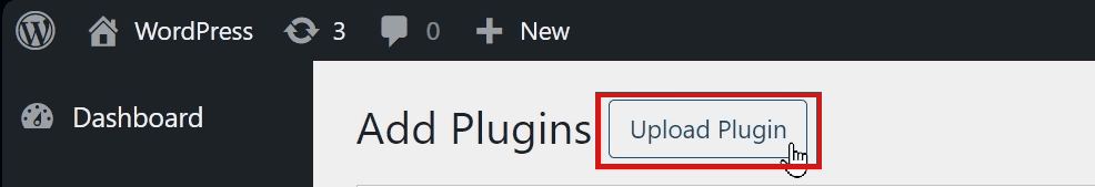 Upload Plugin button