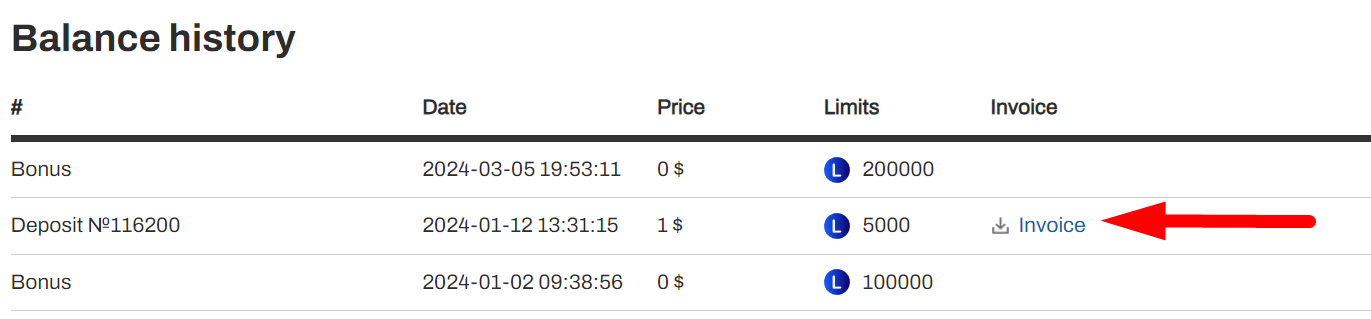 download invoice